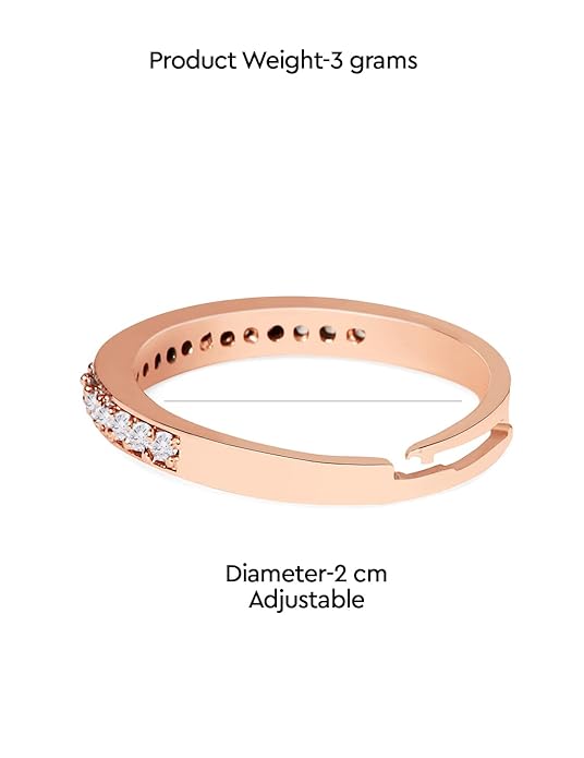 Rose Gold American Diamond Ring