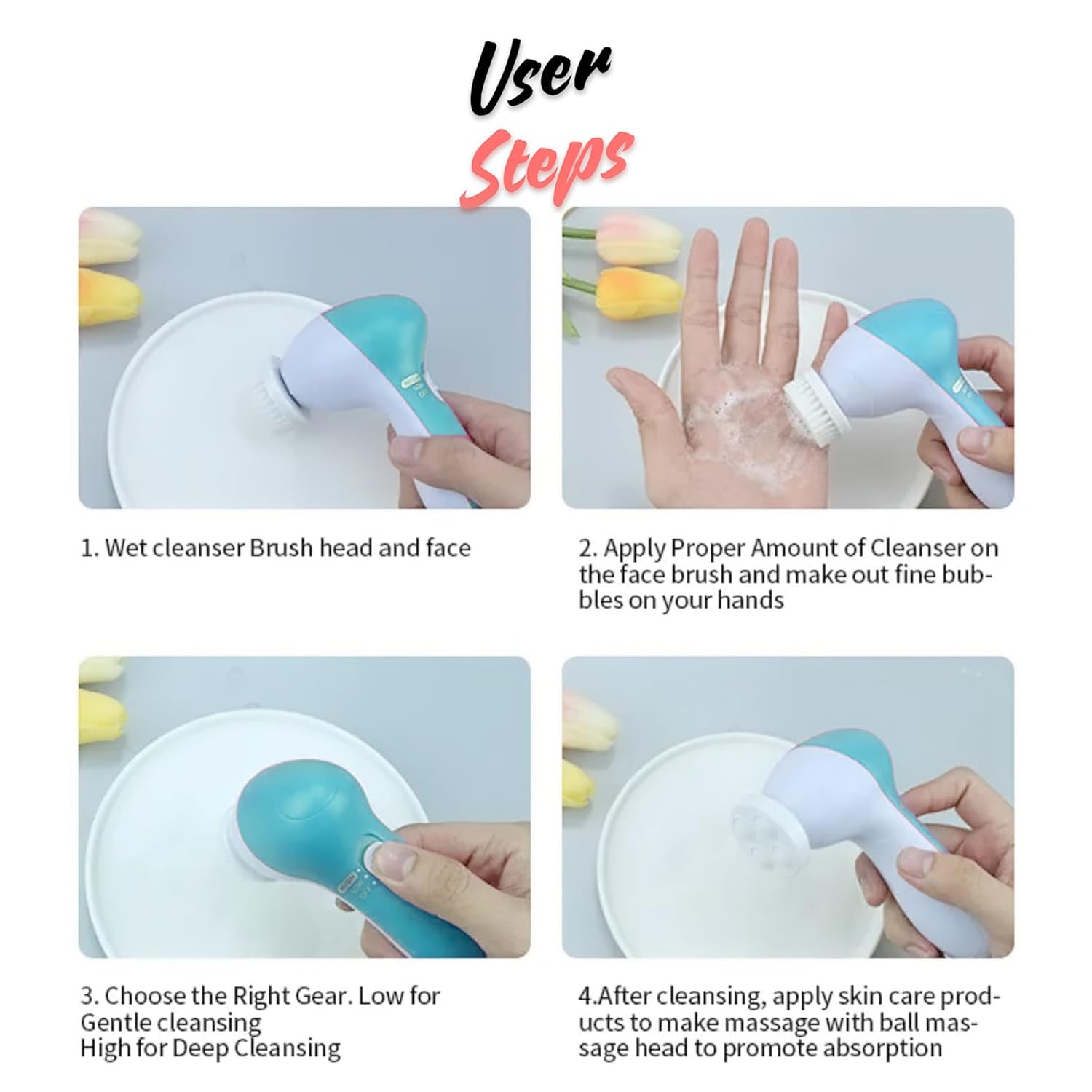 Portable Electric Face Cleansing Brush