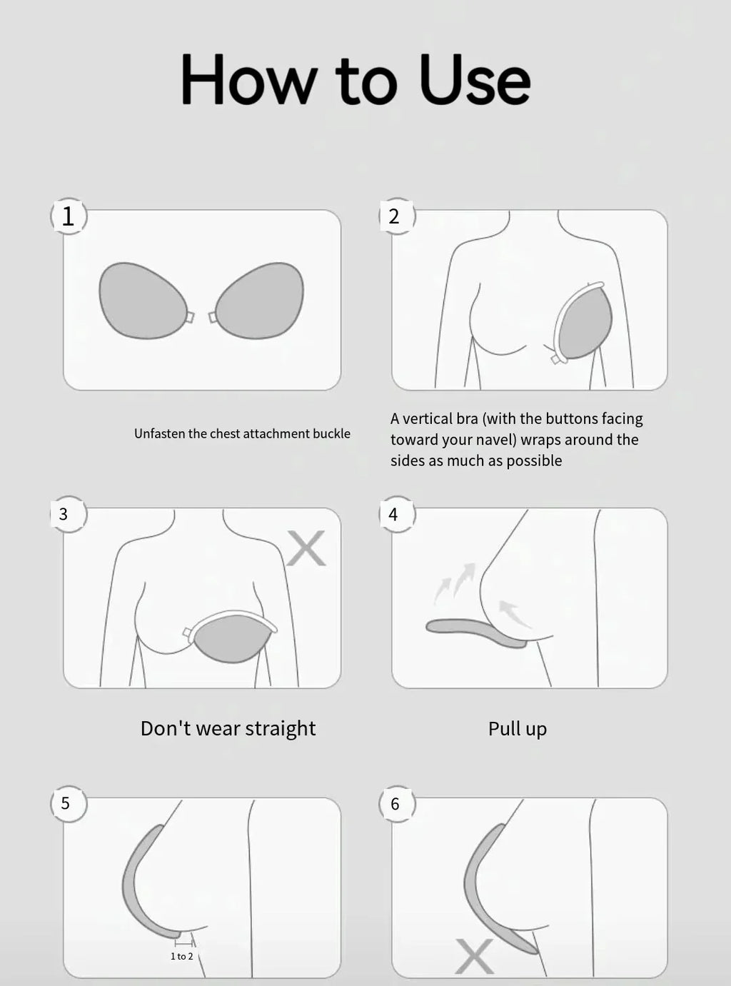 Invisible Lift-Up Pasties Bra   Pack 2