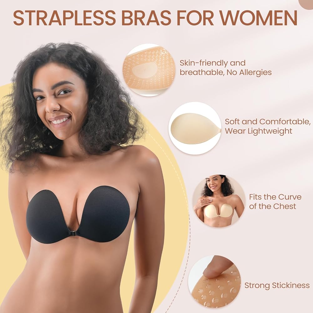 GlowVera™ Invisible Sticky Bra – Buy 1 Get 1 Free (PACK OF 2)