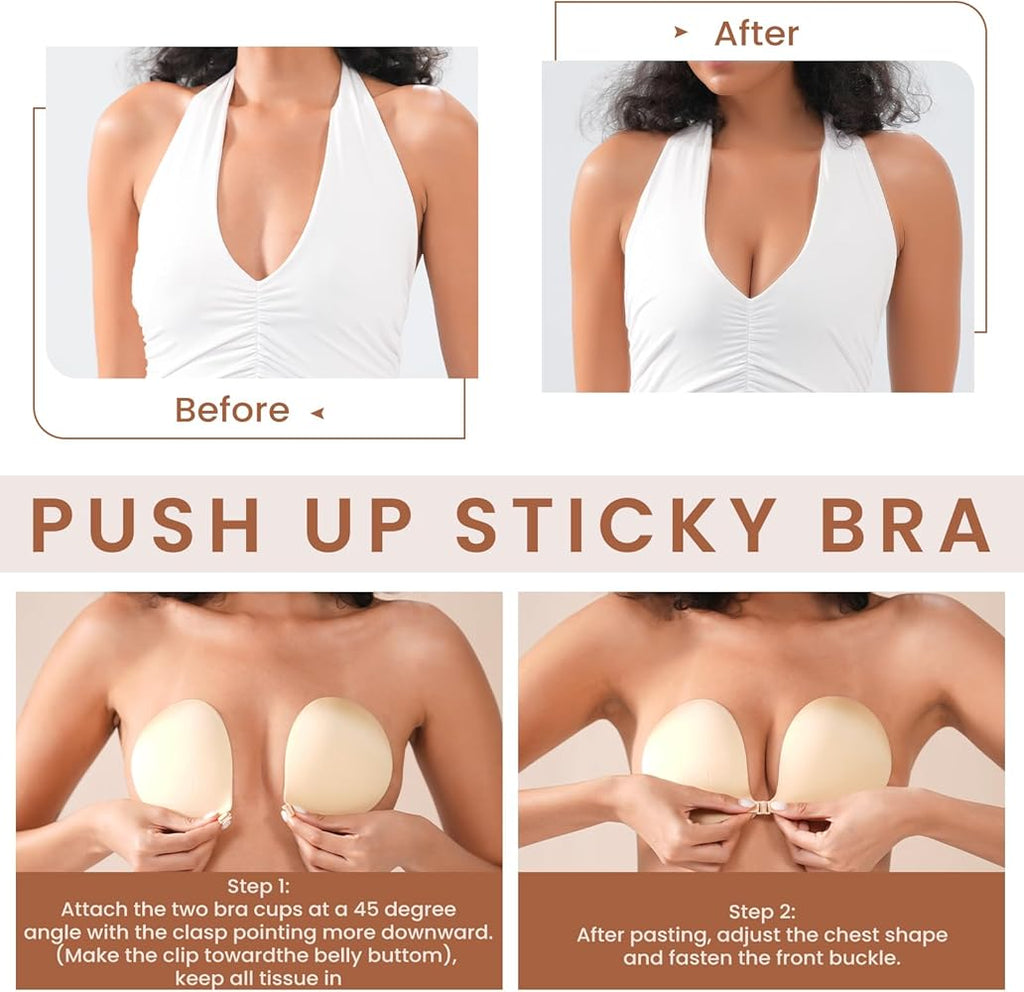 GlowVera™ Invisible Sticky Bra – Buy 1 Get 1 Free (PACK OF 2)
