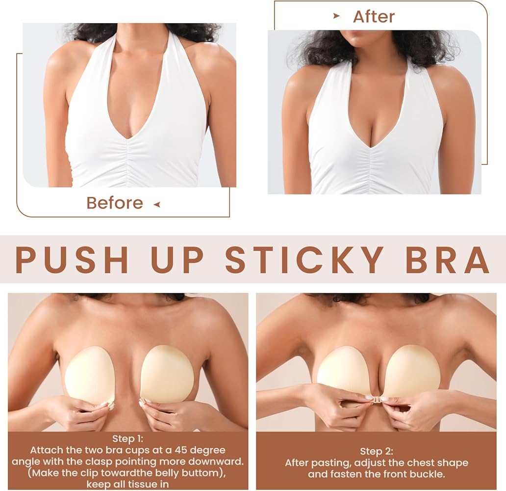 GlowVera™ Invisible Sticky Bra – Buy 1 Get 1 Free (PACK OF 2)